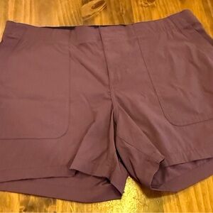 Eddie Bauer Plum High-Waist Utility Shorts